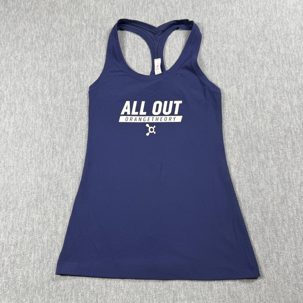 Lululemon Tank Top Womens 4 Blue Orangetheory All Out Athletic Racerback Gym
